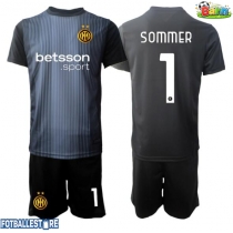 Inter Milan Yann Sommer #1 Keeper Hjemmedraktsett Barn 2025-26 Kortermet (+ Korte bukser)